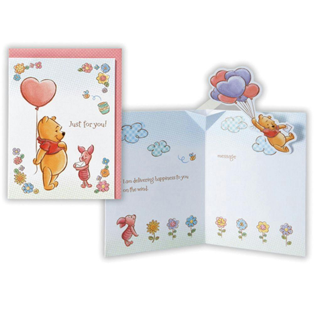 日本ホールマーク 多目的カード ディズニープー 花と風船2