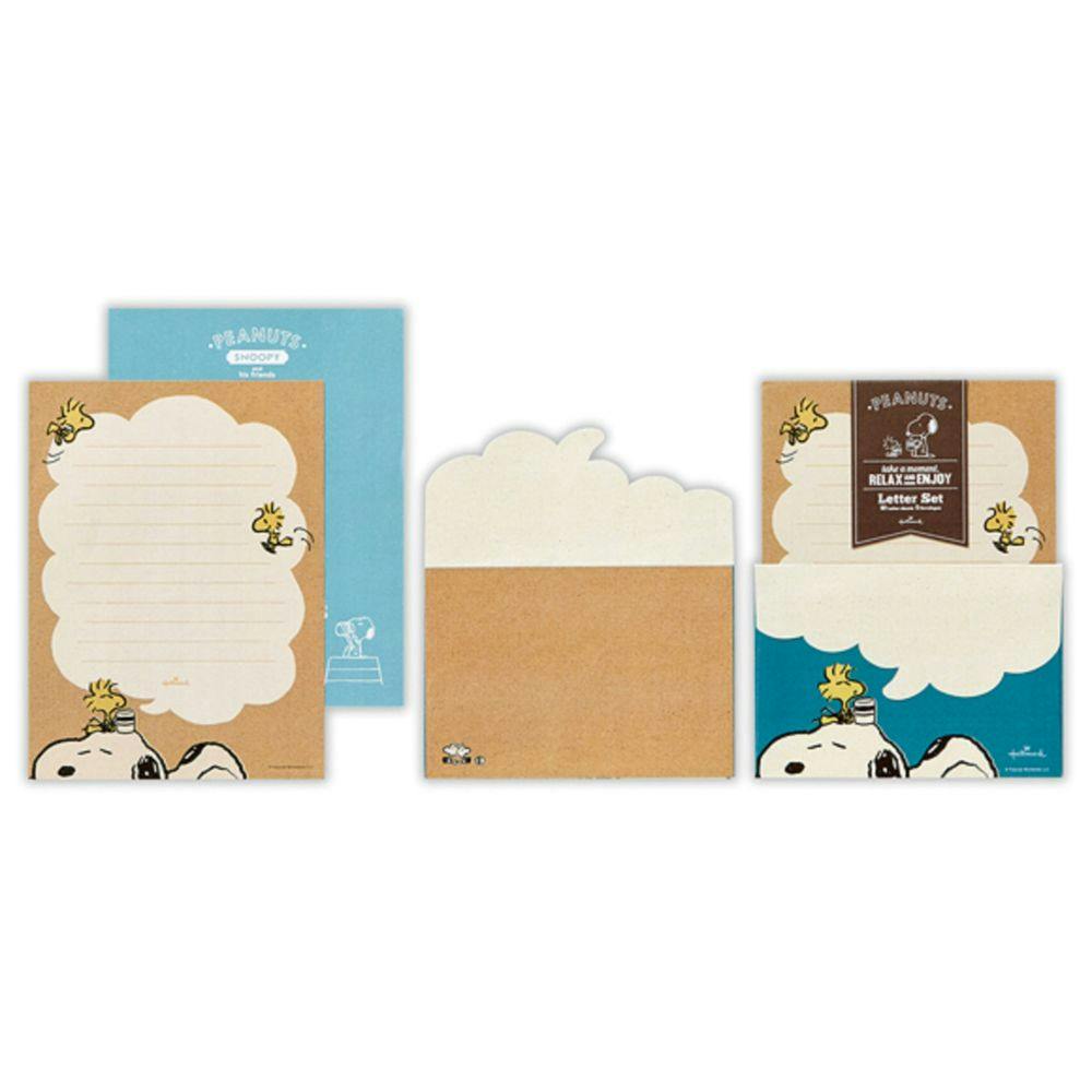 日本ホールマーク レターセット スヌーピー ブルーリラックス2
