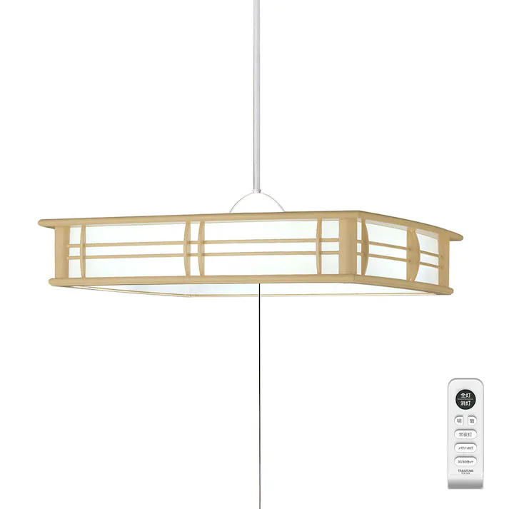 LED 和風ペンダントライト リモコン付 昼光色 6畳 RVR60102