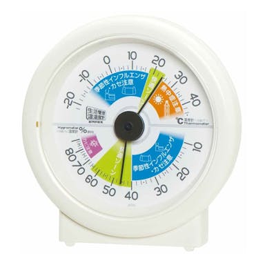 エンペックス 生活管理 温湿度計 置型 ホワイト TM-2870