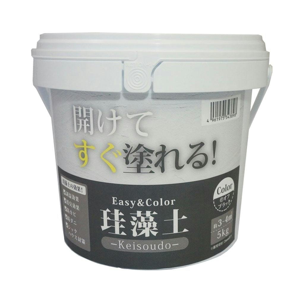 Easy&Color珪藻土 オフブラック 5kg 内装壁材 Easy&Color珪藻土 オフブラック 5kg 内装壁材