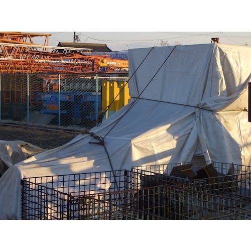 CAINZ-DASH】萩原工業 ホワイト防炎シート 5．4m×7．2m