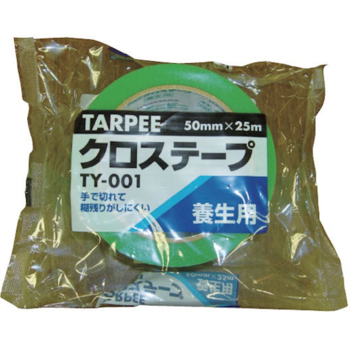 【CAINZ-DASH】萩原工業 ターピー　クロステープ（養生用）　グリーン　１００ｍｍ×２５ｍ TY001-10025【別送品】