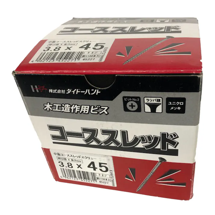 中箱コーススレッドスクリュー W41 半ネジ 1400入