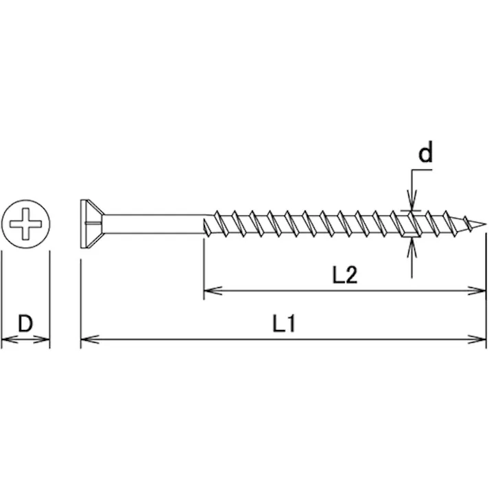 【CAINZ-DASH】ダイドーハント ステンレス (SUS410) コーススレッドフレキ 3.8X45(500本) 00045899【別送品】