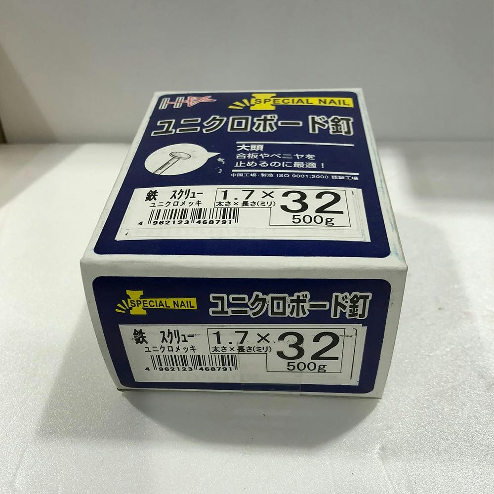 ユニクロボード釘 スクリュー 16×32 500g