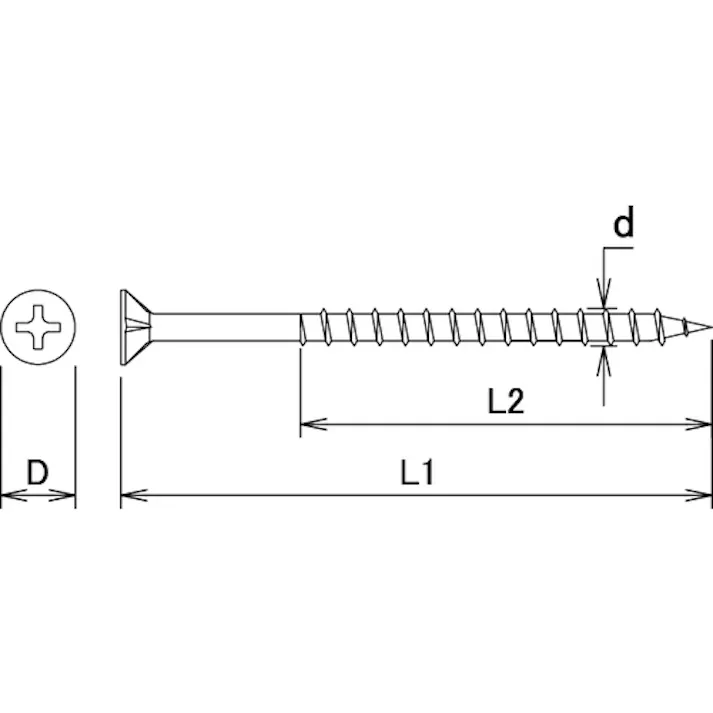 【CAINZ-DASH】ダイドーハント ステンレス (SUS XM7) コーススレッド フレキ頭 4.2x28 (約500本入) 00049646【別送品】