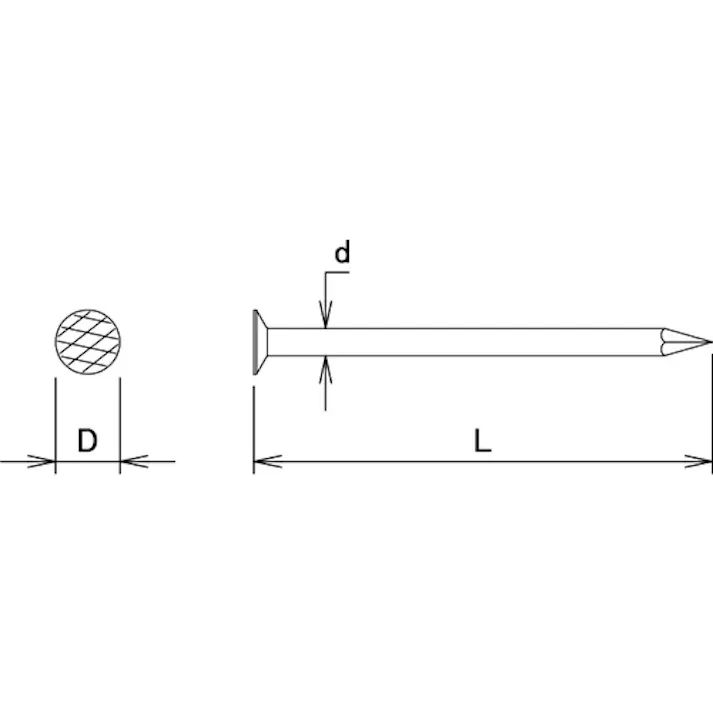 【CAINZ-DASH】ダイドーハント 丸釘 1kg N22 00051002【別送品】