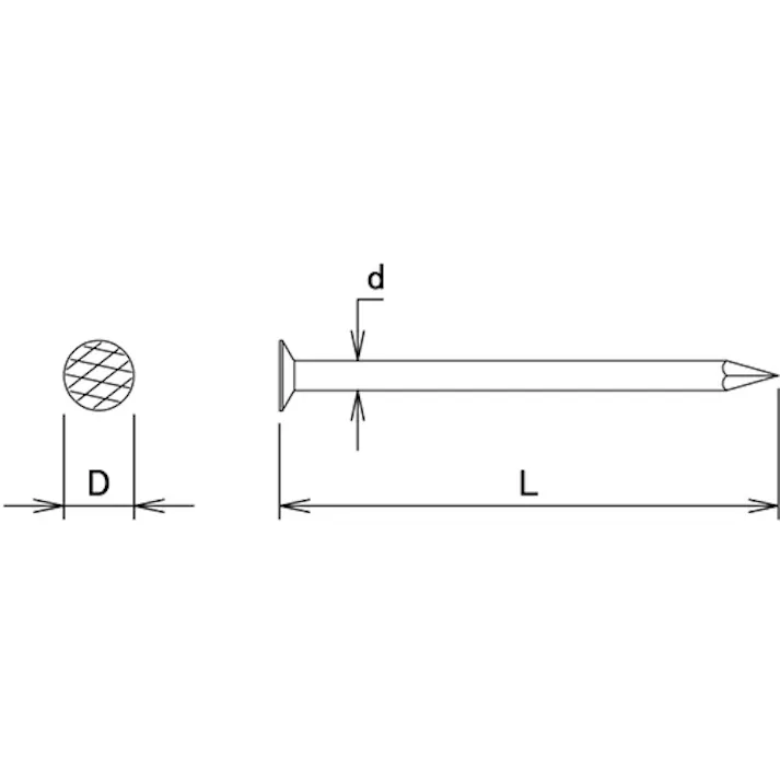 【CAINZ-DASH】ダイドーハント JIS丸釘 N50 3kg(約1200本) 00052190【別送品】
