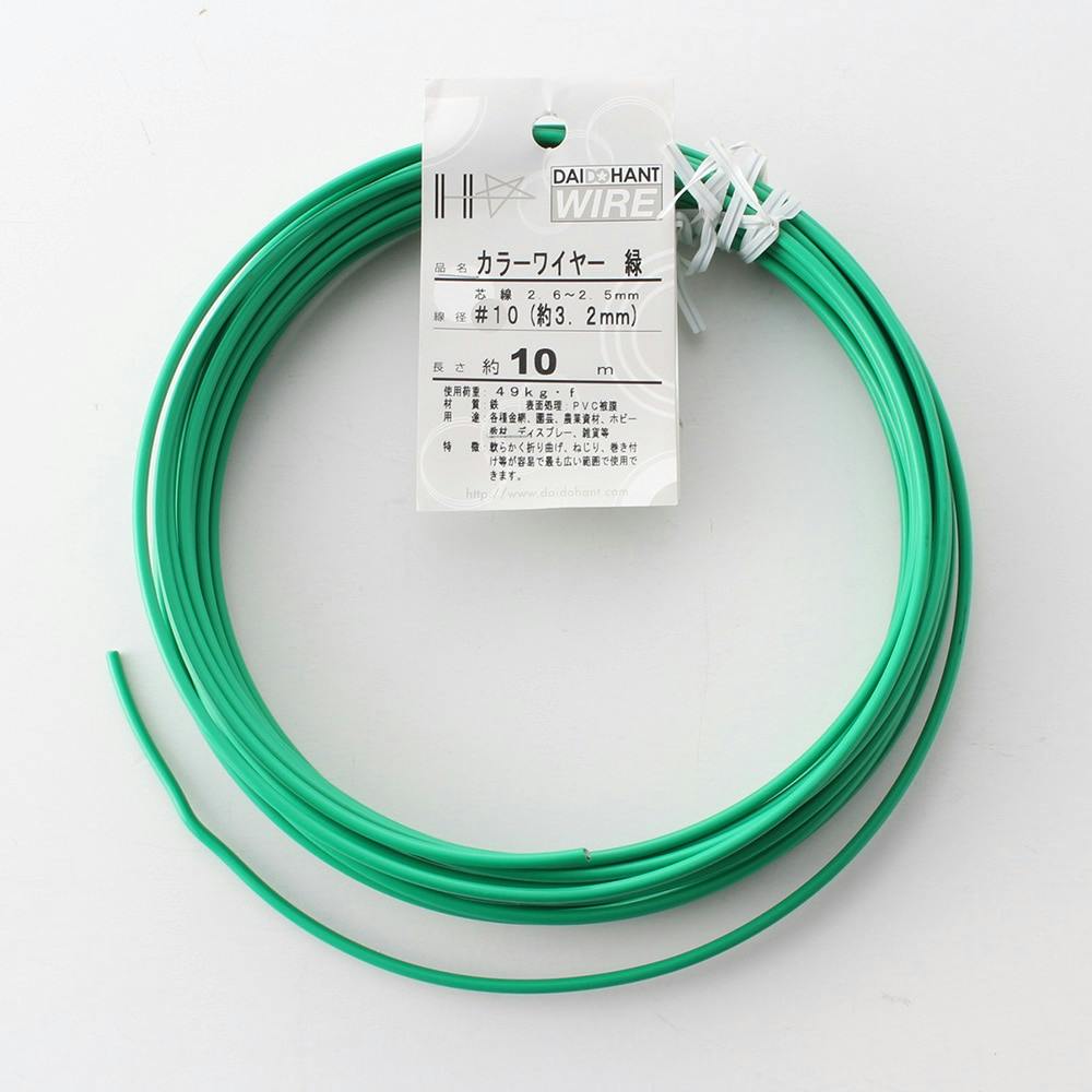 未来工業 Y3PG-50 カラーワイヤー　クリアグリーン Y3PG-50 未来工業 カラーワイヤー(クリアグリーン色、50m)