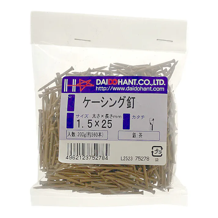 VP ケーシング釘 茶 200g