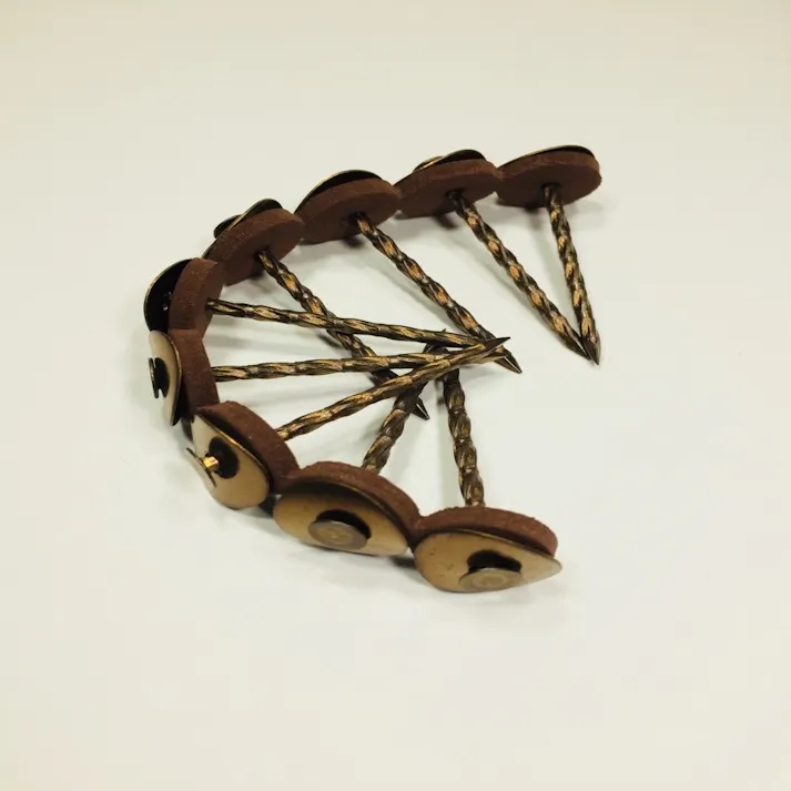 ステン連結傘釘パワースクリュー ブロンズ 13×45mm 10連