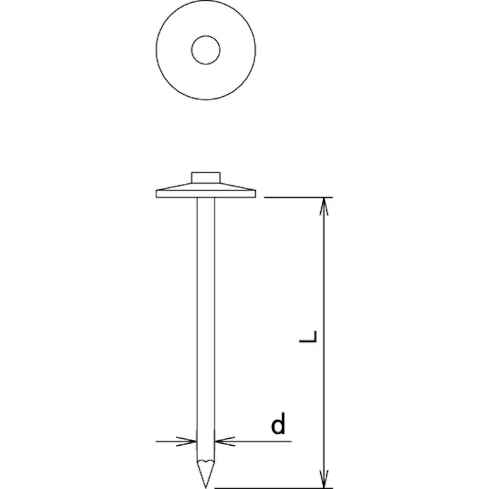 【CAINZ-DASH】ダイドーハント カラー傘釘 20本入 ♯13×41 ワインレッド 10176074【別送品】