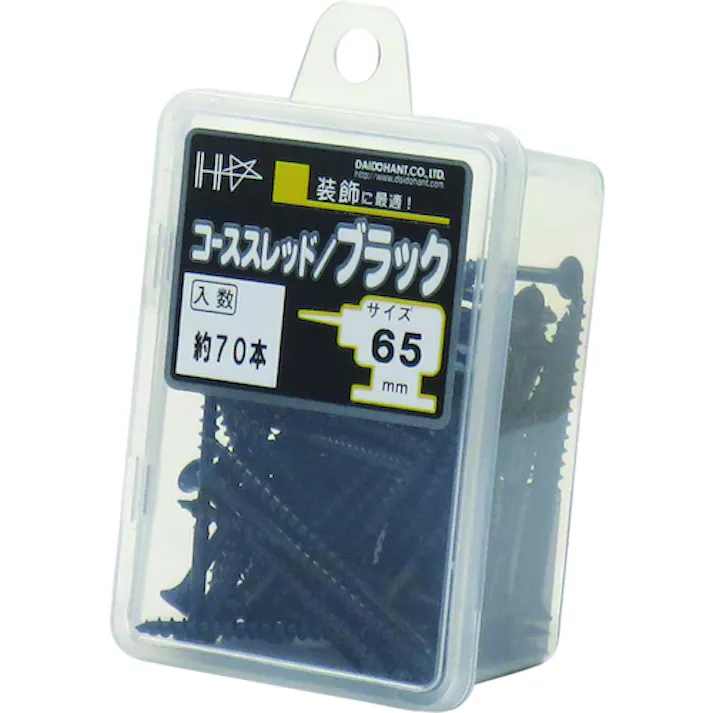【CAINZ-DASH】ダイドーハント HC カラーコーススレッド 65 ブラック(約70本) 10176731【別送品】