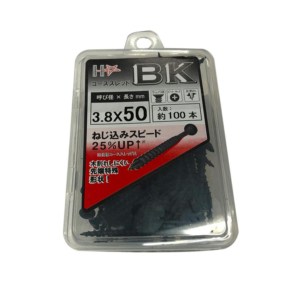 HC コーススレッド BK 3.8×50mm 約100本 コーススレッド HC コーススレッド BK 3.8×50mm 約100本 コーススレッド