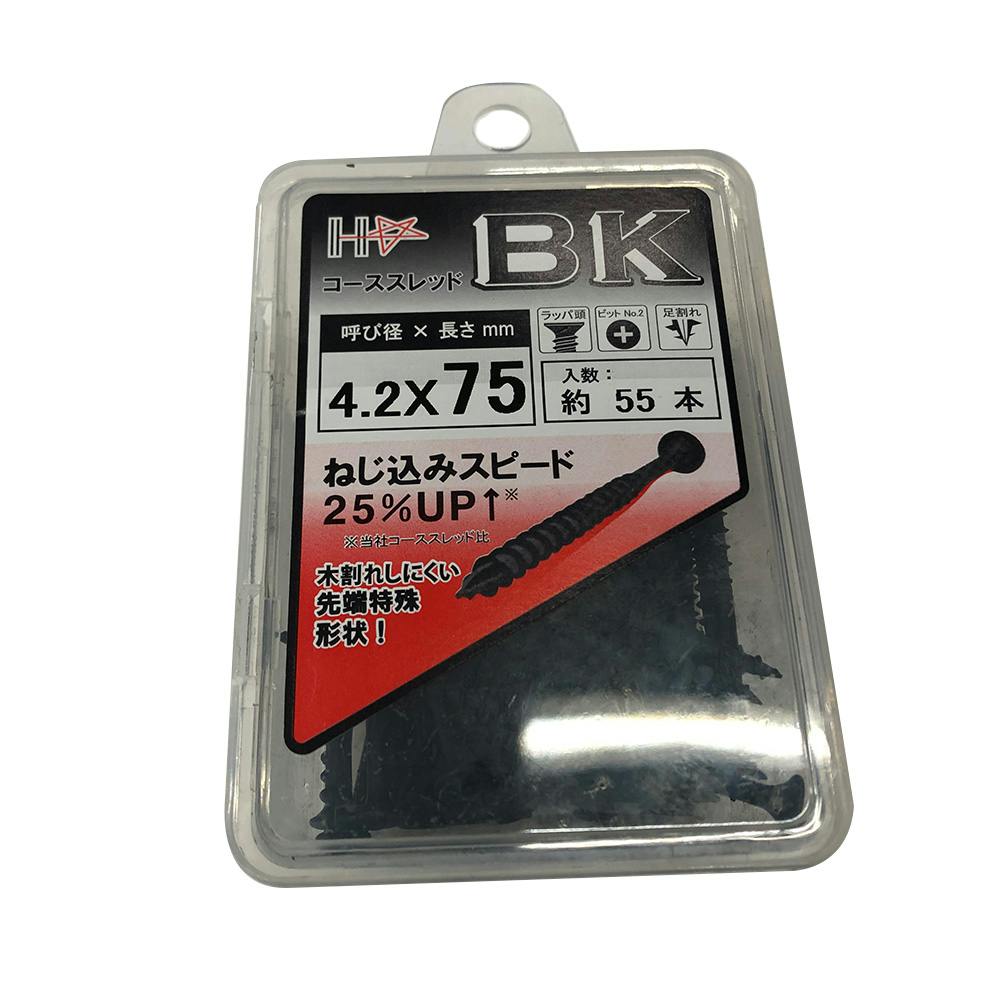 HC コーススレッド BK 4.2×75mm 約55本 コーススレッド HC コーススレッド BK 4.2×75mm 約55本 コーススレッド