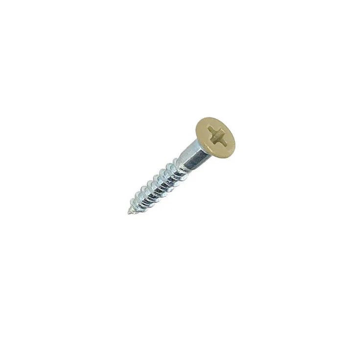 BMネジカラー木ねじ 皿頭 鉄/ユニクロめっき ベージュ 2.4×16mm 16本