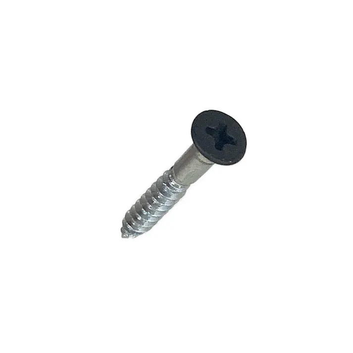 BMネジカラー木ねじ 皿頭 鉄/ユニクロめっき 黒 3.1×25mm 12本