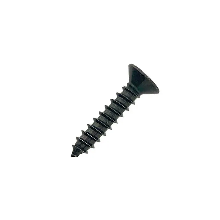 BMネジカラータッピング サラ頭 鉄/黒クロメートめっき 黒 4×20mm 8本