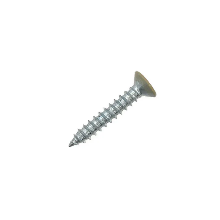 BMネジカラータッピング サラ頭 鉄/ユニクロめっき ベージュ 4×25mm 6本