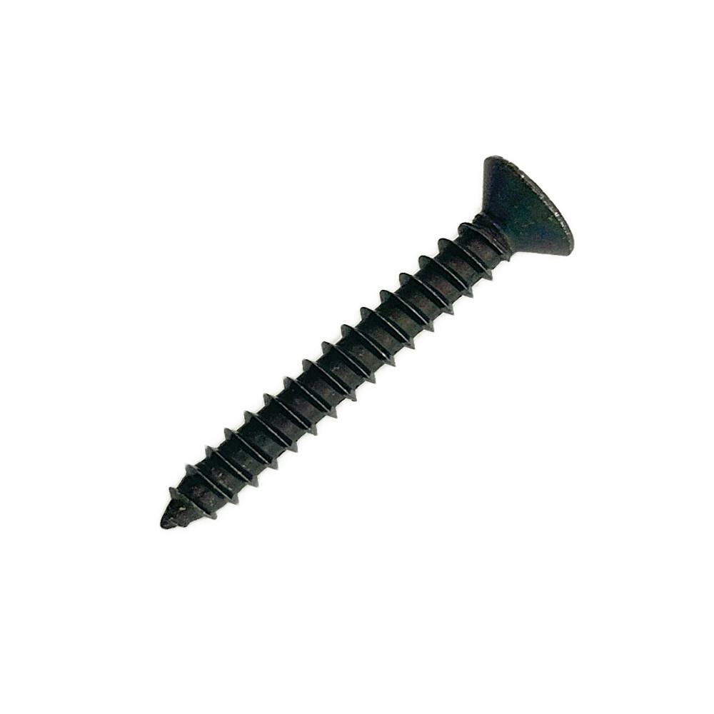 BMネジカラータッピング サラ頭 鉄/黒クロメートめっき 黒 4×30mm 6本