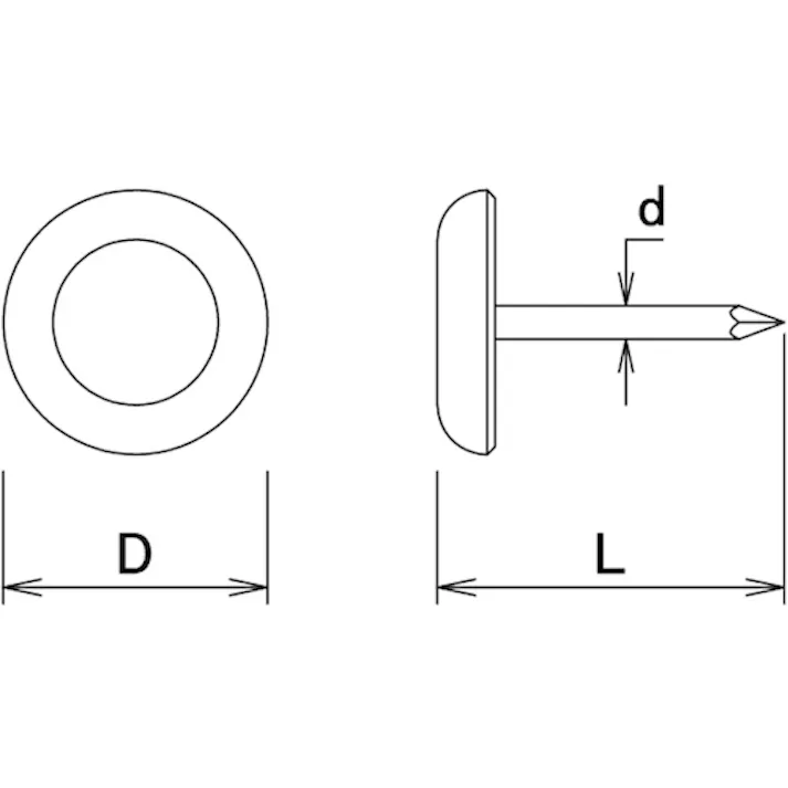 【CAINZ-DASH】ダイドーハント HP 上敷鋲 アイボリー 16本入 10183195【別送品】