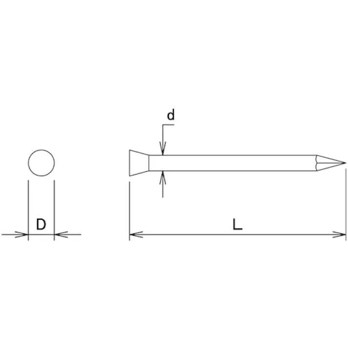 【CAINZ-DASH】ダイドーハント HP ケーシング釘 ブラウン 1.5×25 100本入 10187030【別送品】