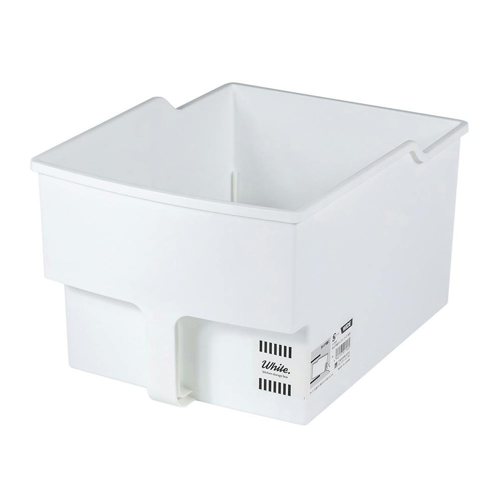 吊り戸棚ボックス ワイド浅型 ホワイト 幅24cm 奥行33.4cm 高さ19.1cm