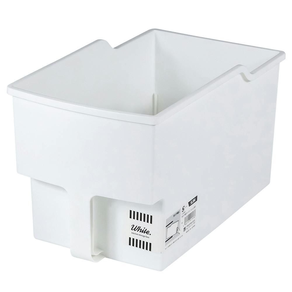 吊り戸棚ボックス スリム浅型 ホワイト 幅18.5cm 奥行33.4cm 高さ19.1cm