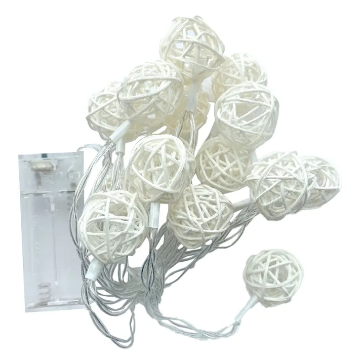 丸七 LEDケーブルライト ラタンボール IN78