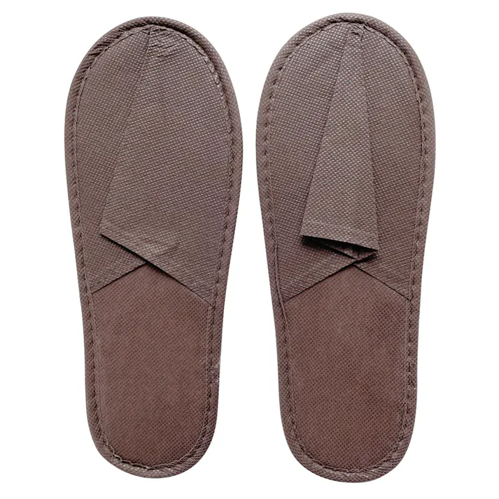 使い捨て不織布スリッパ 3足セット ブラウン