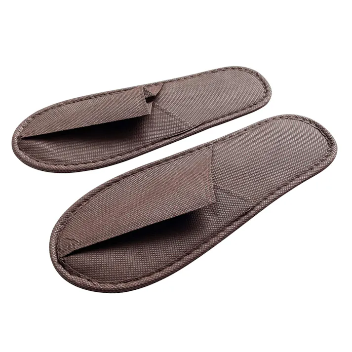 使い捨て不織布スリッパ 3足セット ブラウン