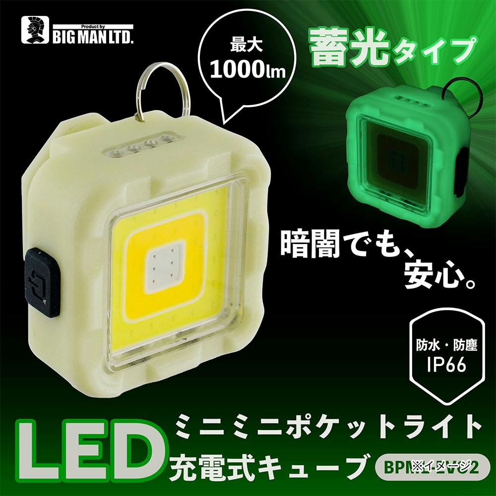 ビックマン Bigman LEDミニミニポケットライト 蓄光 | 作業工具・作業