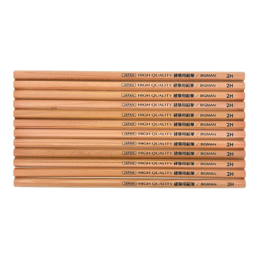 ビッグマン Bigman 建築用鉛筆 2H BAP-2H12 12本入 | 作業工具・作業