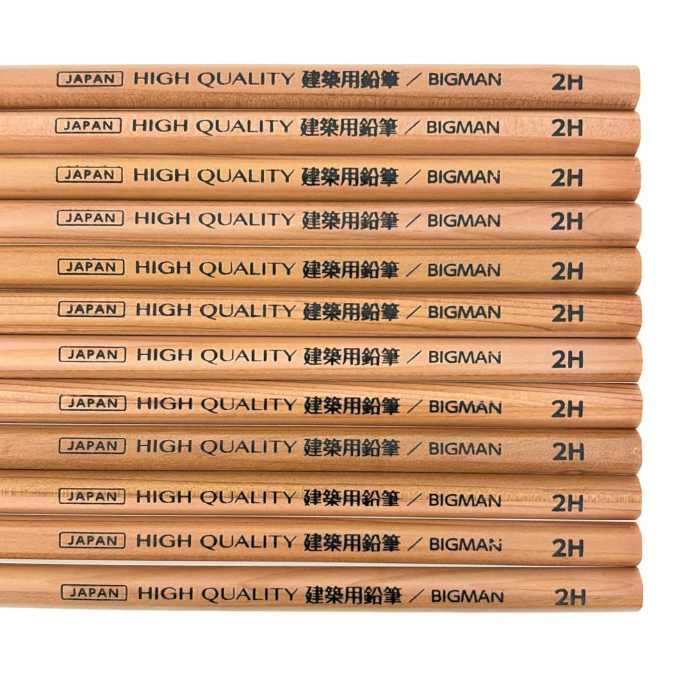 ビッグマン Bigman 建築用鉛筆 2H BAP-2H12 12本入 | 作業工具・作業
