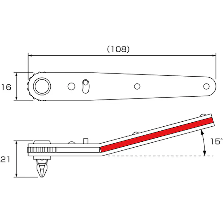 【CAINZ-DASH】アネックスツール ベントアップヘッド型オフセットラチェットドライバー 426【別送品】