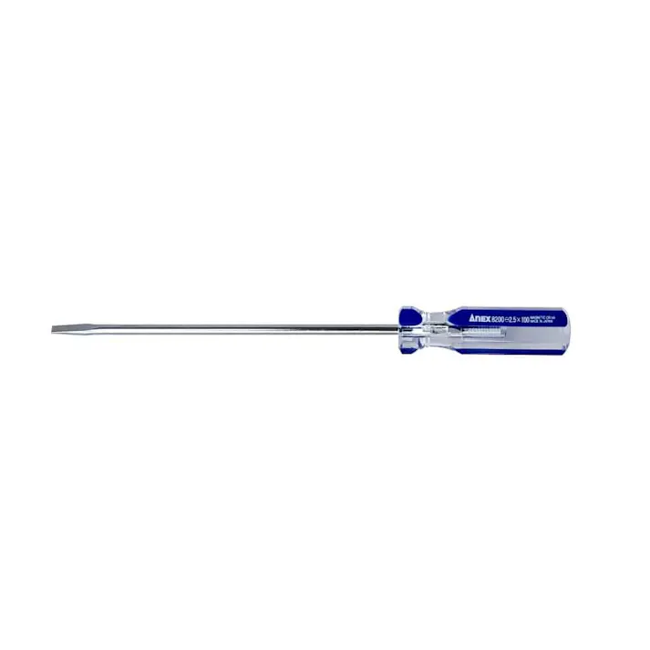 ANEX アネックス 樹脂柄ドライバー フォーラインドライバー 精密タイプ 刃先-2.5×軸長100mm 全長150mm 8200-2.5-75