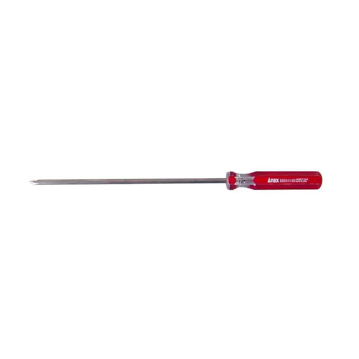 ANEX アネックス 樹脂柄ドライバー フォーラインドライバー 細軸タイプ 刃先+1mm×軸長150mm 全長223mm 8300-1-150