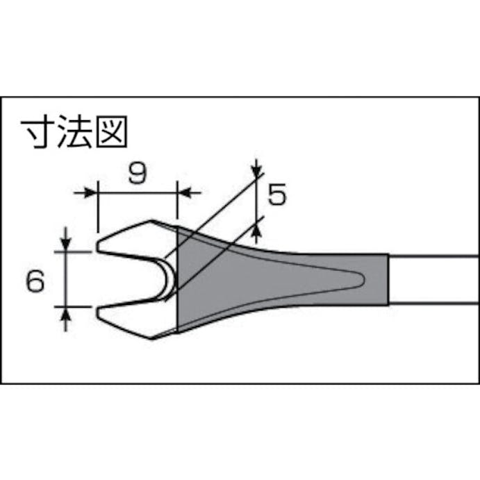 【CAINZ-DASH】兼古製作所 車輌整備用工具（内装関連）　クリップリムーバー　差込幅６ｍｍ　軸長１３０ｍｍ　全長２４０ｍｍ 9135【別送品】