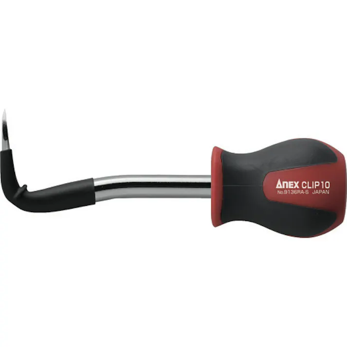 【CAINZ-DASH】兼古製作所 車輌整備用工具(内装関連) クリップリムーバー ライトアングル スタービータイプ 差込幅10mm 軸長70m 全長115mm 9136RA-S【別送品】