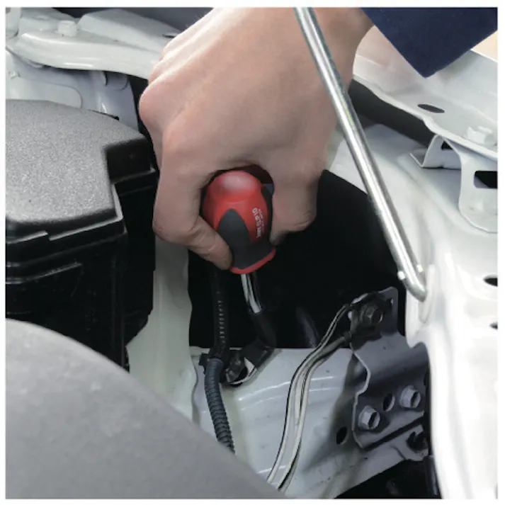 【CAINZ-DASH】兼古製作所 車輌整備用工具(内装関連) クリップリムーバー ライトアングル スタービータイプ 差込幅10mm 軸長70m 全長115mm 9136RA-S【別送品】