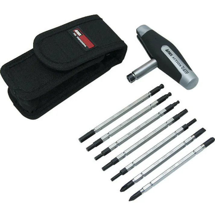 【CAINZ-DASH】兼古製作所 スーパーアクショングリップドライバー ビット7本組 3350【別送品】