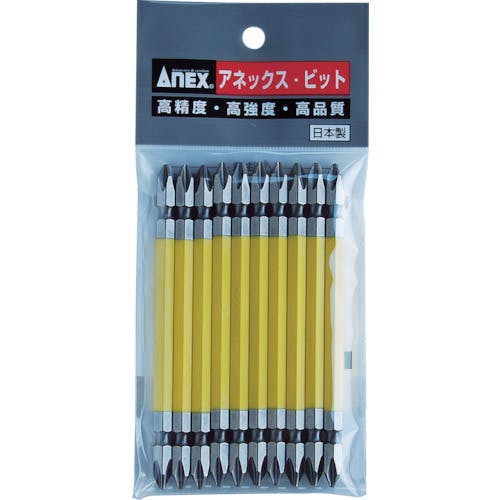 アネックスツール カラービット +1×110 (1Pk(袋)=10本入) AC-14M-1-110 両頭ドライバービット アネックスツール カラービット +1×110 (1Pk(袋)=10本入) AC-14M-1-110 両頭ドライバービット