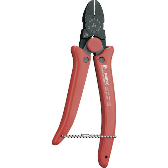 【CAINZ-DASH】マルト長谷川工作所 パワーアップニッパー(レッド) 165 PU-266R【別送品】