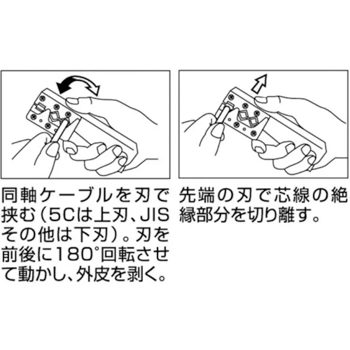 【CAINZ-DASH】マルト長谷川工作所 ワイヤーストリッパー(同軸ケーブル用) 120 WS-008【別送品】