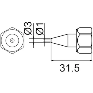 【CAINZ-DASH】白光 ノズル N-1 袋ナット付 801-N-1【別送品】