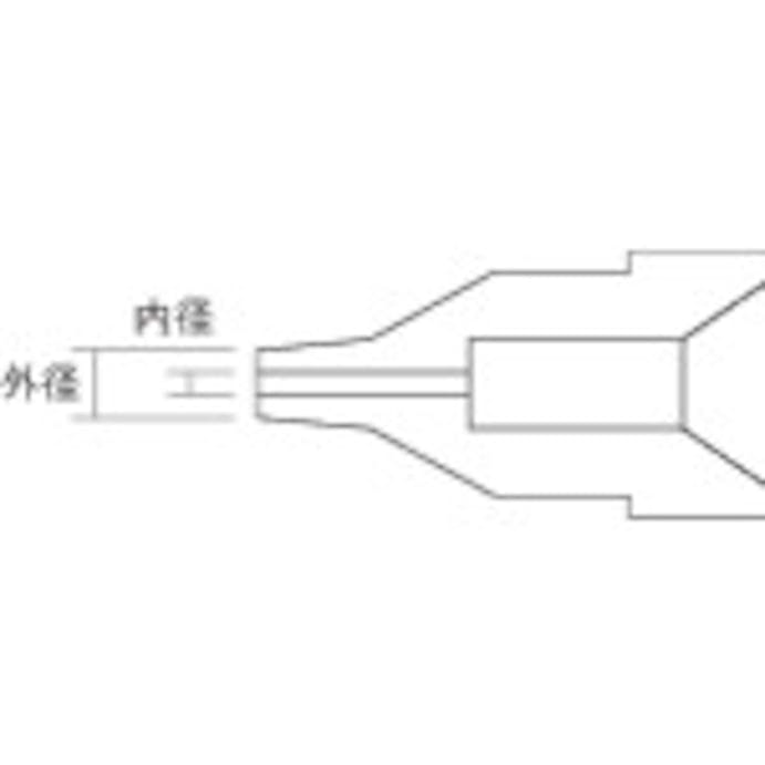 【CAINZ-DASH】白光 はんだ除去器用交換パーツ　ノズル　内径１．０ｍｍ　Ｓ型　適合機種４７４／４７５／７０１／８０８ A1003【別送品】