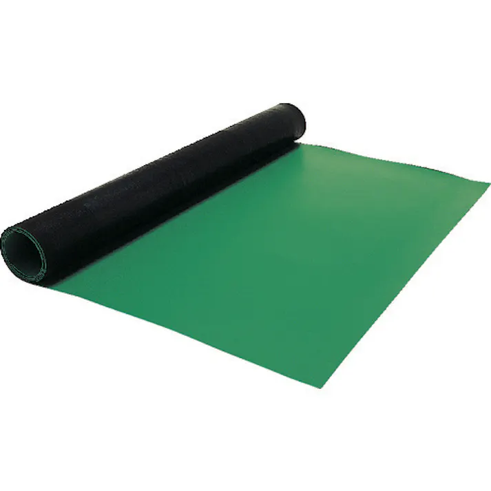 【CAINZ-DASH】白光 静電気対策マット 制電マット(テーブル用) 499-5 ライトグリーン 幅1000mm×長さ10m×厚さ2mm 499-5【別送品】