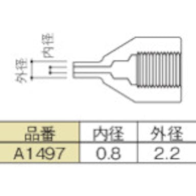 【CAINZ-DASH】白光 ノズル　０．８ｍｍ　ＳＳ型 A1497【別送品】