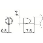 白光 こて先 4D型 T11-D4 電池式コードレスはんだこて 白光 こて先 4D型 T11-D4 電池式コードレスはんだこて